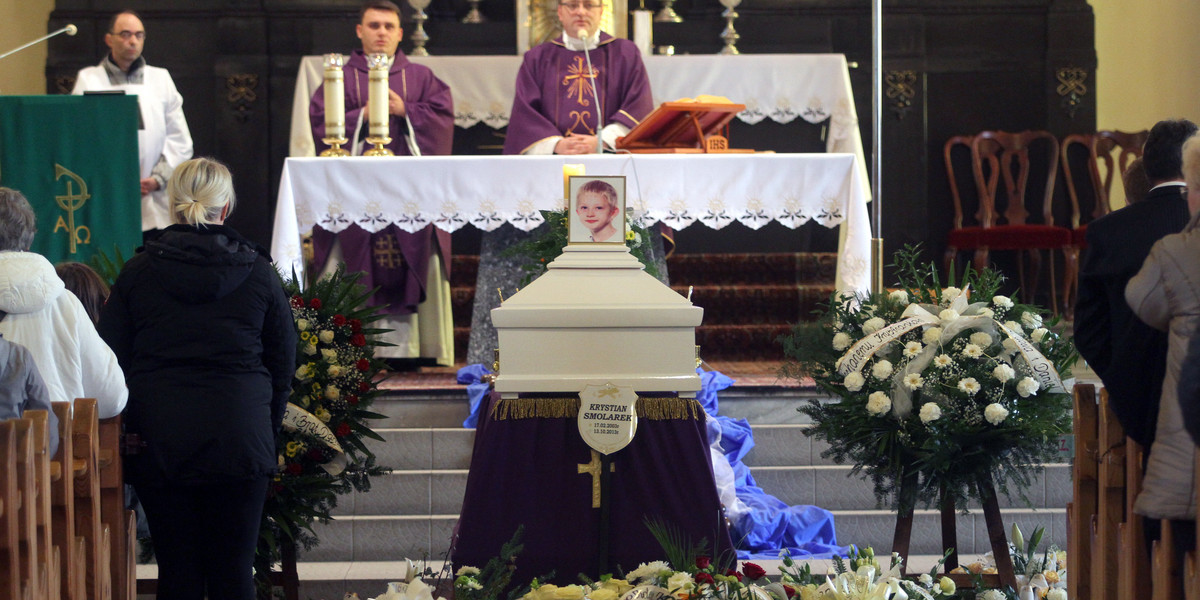 Pogrzeb Krystiana zabitego przez pijanego kierowcę.