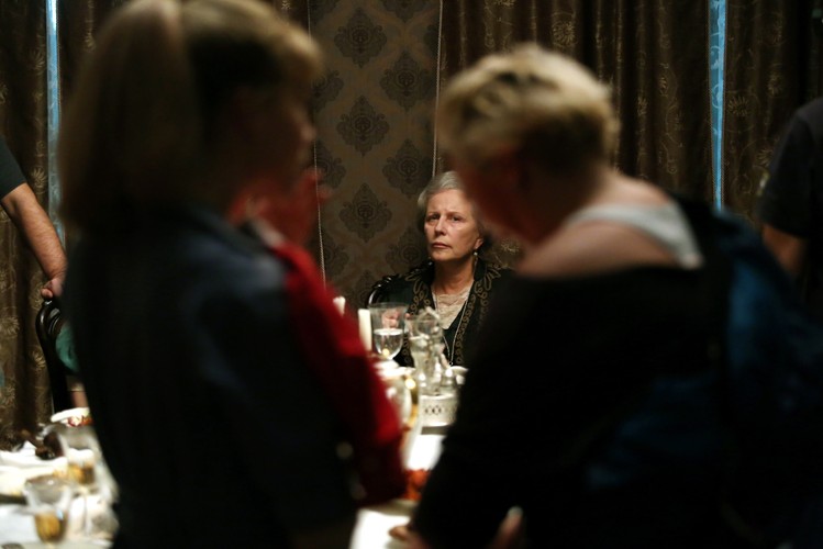 Krystyna Janda na planie filmu 'Panie Dulskie'