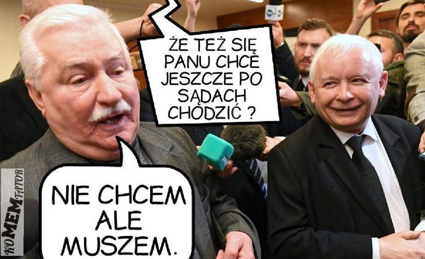 Memy po procesie Kaczyński - Wałęsa