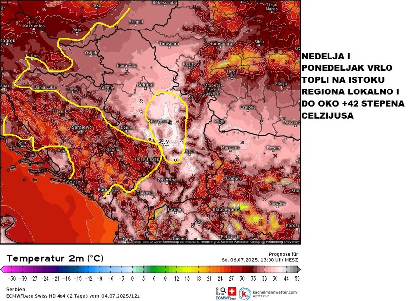 Danas i sutra veoma toplo na istoku Srbije, lokalno i do 42 stepena