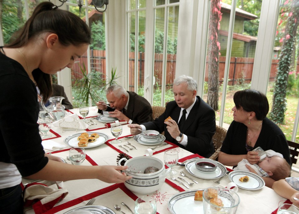 Jarosław Kaczyński w Józefowie koło Warszawy