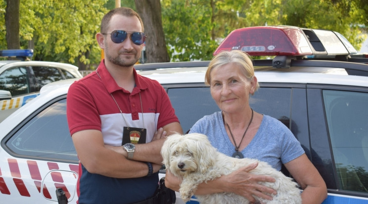 Az eltűnt kutyus 1 év után került vissza gazdájához / Fotó: Police.hu