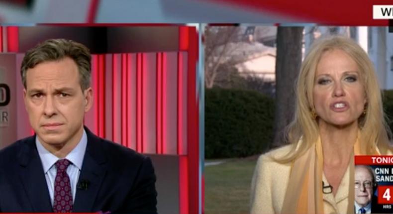 Jake Tapper and Kellyanne Conway.