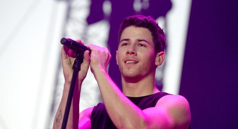 Nick Jonas performing in Los Angeles