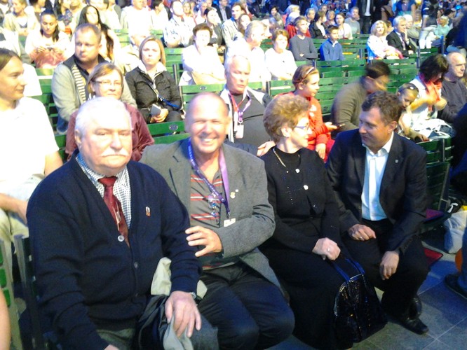 Lech i Danuta Wałęsowie na festiwalu w Sopocie