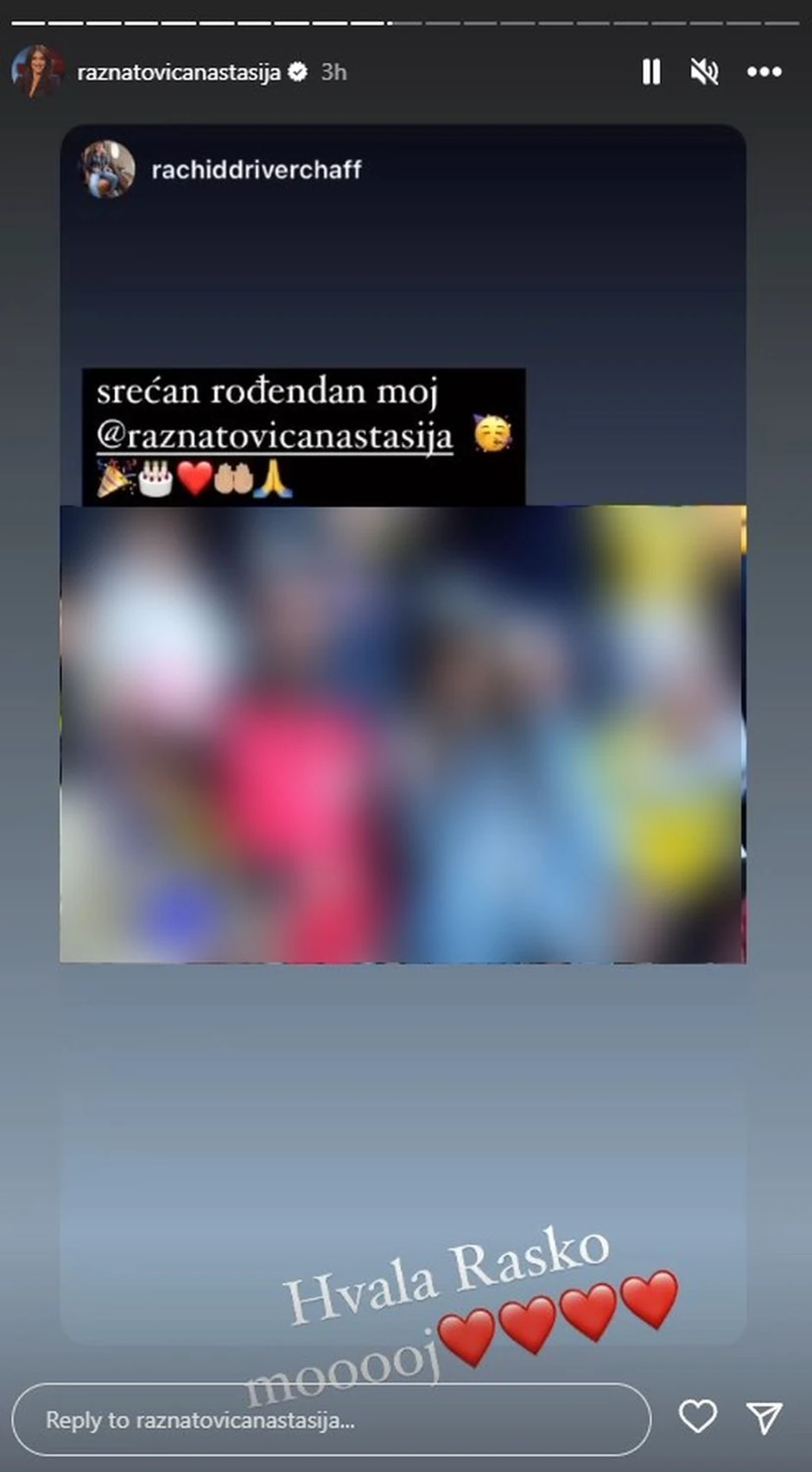 Vozač Gudelja čestitao Anastasiji rođendan