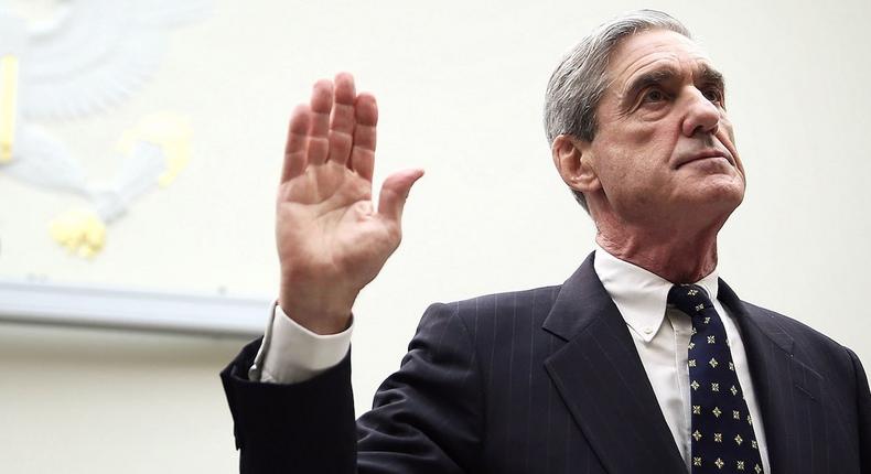 Robert Mueller being sworn in during a hearing before the House Judiciary Committee in June 2013.