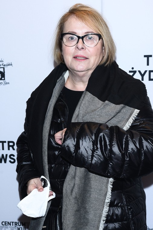 Ilona Łepkowska podczas premiery w Teatrze Żydowskim (2021)