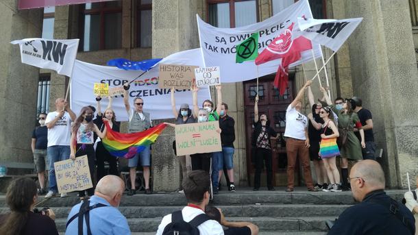 Protest w obronie Uniwersytetu Pedagogicznego w Krakowie, 17 czerwca 2021 r.