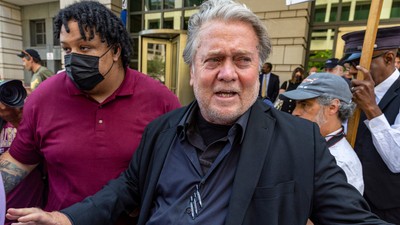 Steve Bannon bemoaned publicity around House January 6 committee hearings as he tried to delay his trial.Tasos Katopodis/Getty Images