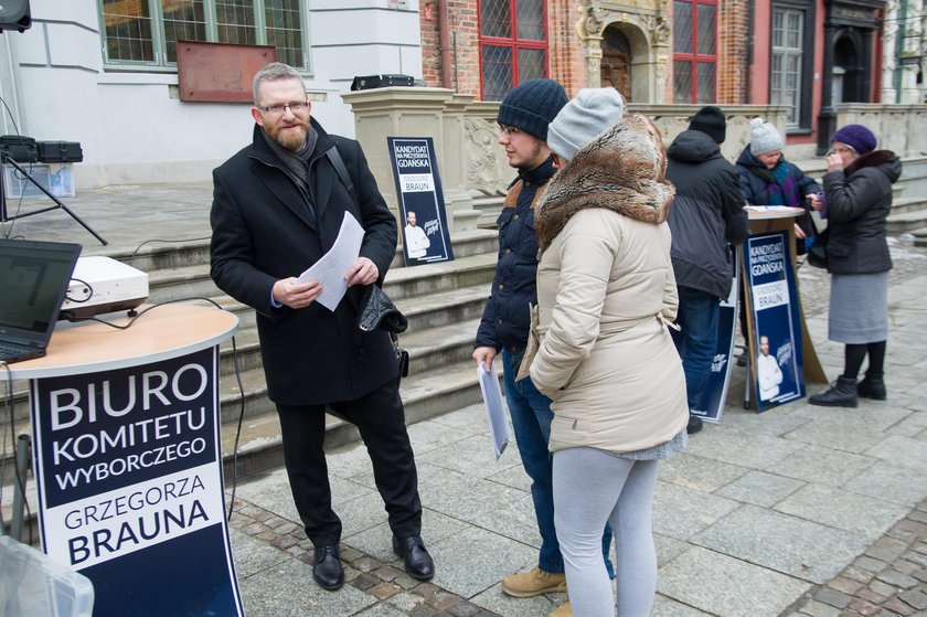 Grzegorz Braun podważa kandydaturę Aleksandry Dulkiewicz na prezydenta Gdańska