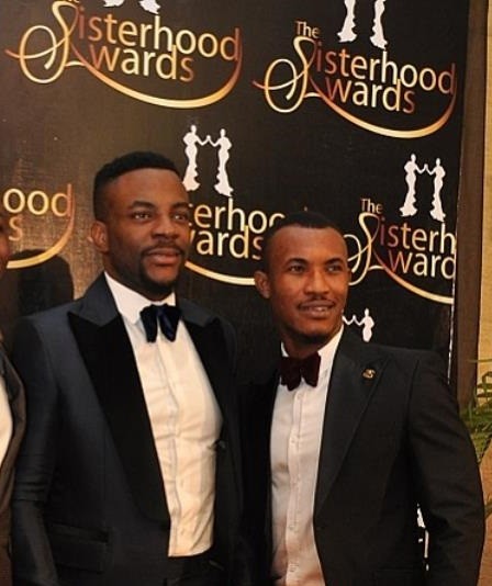 Ex-housemates of Big Brother Nigeria, Ebuka and Gideon Okeke 