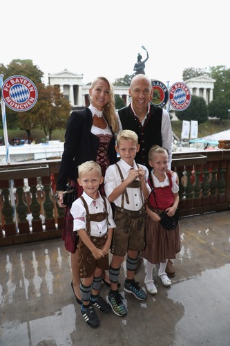 Arjen Robben z rodziną