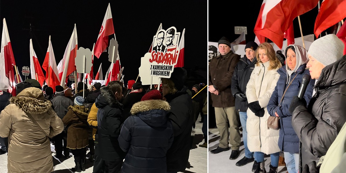 Protest w Przytułach Starych. Jedna kobieta strasznie płakała.