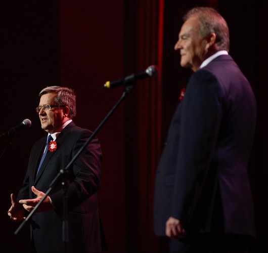 Prezydent Polski Bronisław Komorowski oraz prezydent organizacji Pracodawcy Rzeczypospolitej Polskiej Andrzej Malinowski