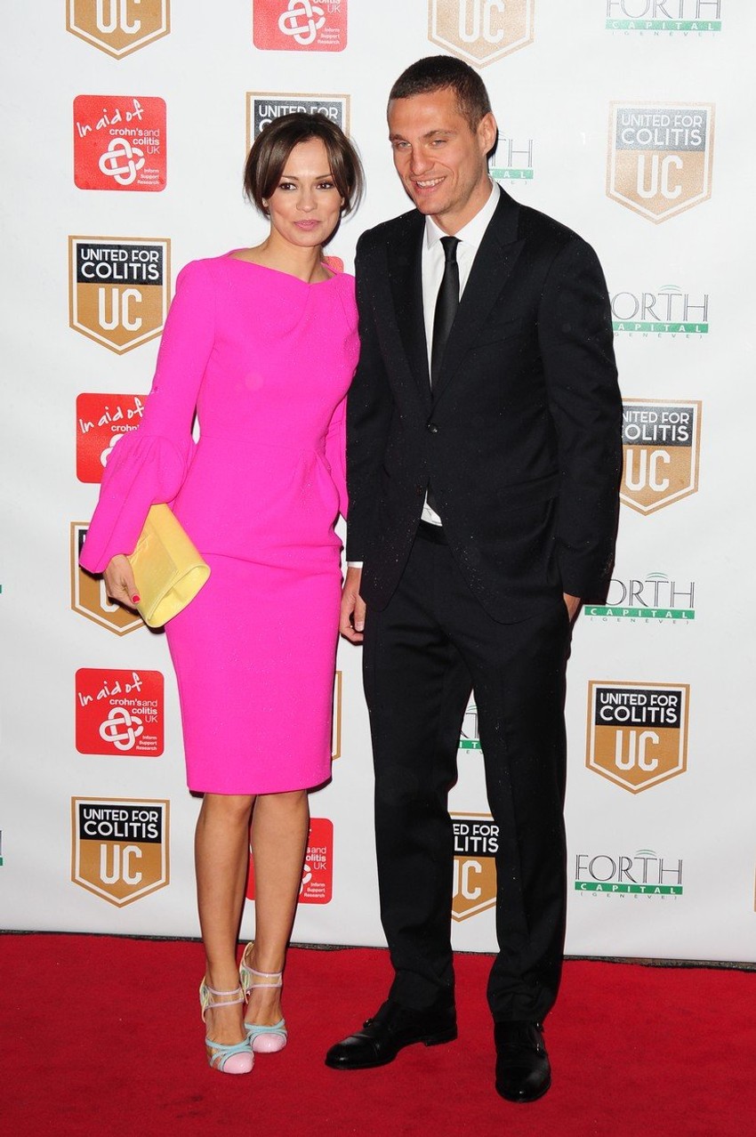 Nemanja Vidić sa suprugom danas