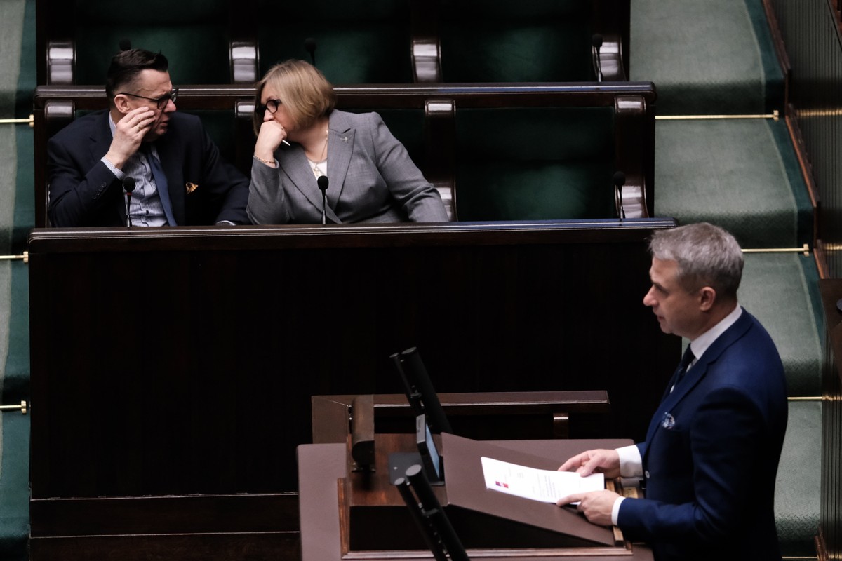 Krzysztof Gawkowski na mównicy Sejmu