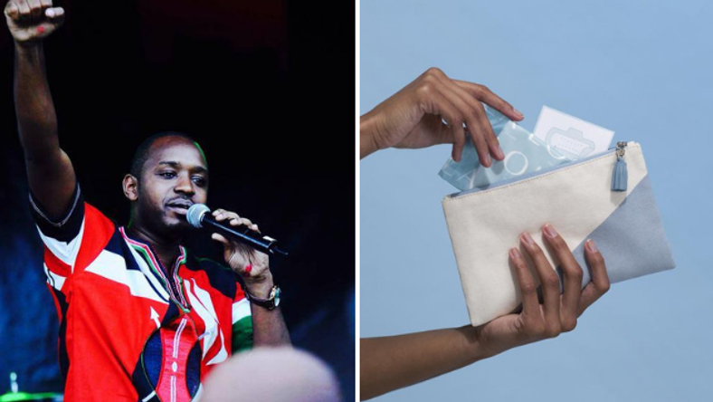 Why Boniface Mwangi is urging women to burn their sanitary pads (Courtesy)