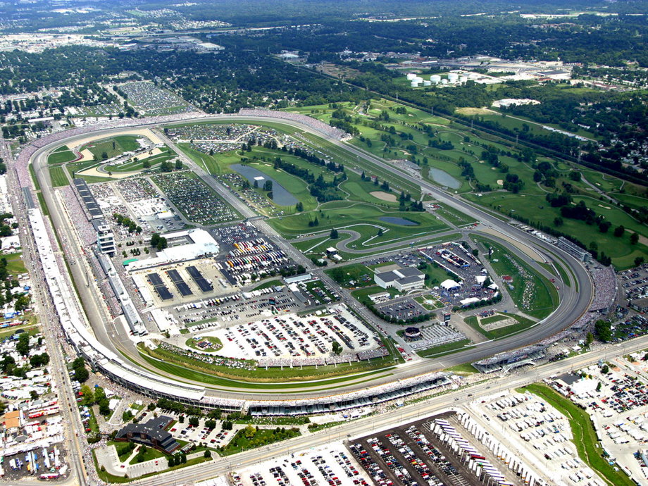 Fans of the races at the Indianapolis Motor Speedway can partake in a game of golf at Brickyard Crossing, which is located inside of the famous track.