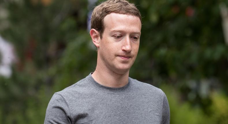 Facebook CEO Mark Zuckerberg at a tech and media conference in Sun Valley, Idaho.