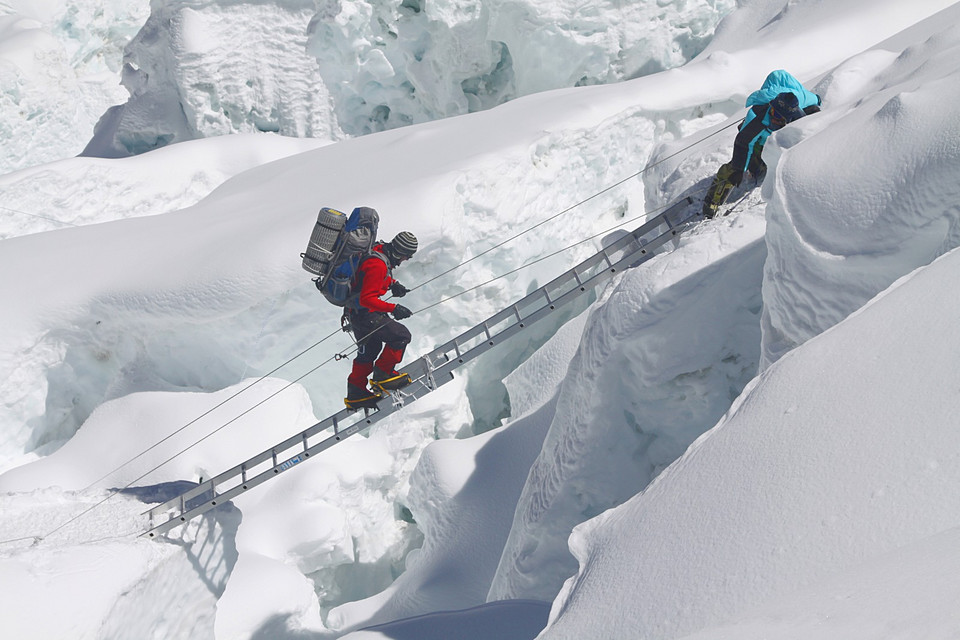 Icefall - najbardziej niebezpieczny odcinek drogi wspinaczkowej na Everest