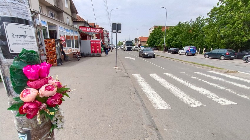 Pešački prelaz u Knjaževačkoj ulici u NIšu na kojem je stradala Zlatica Stojković