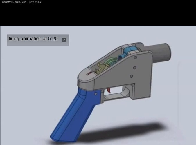 Działający pistolet z drukarki 3D
