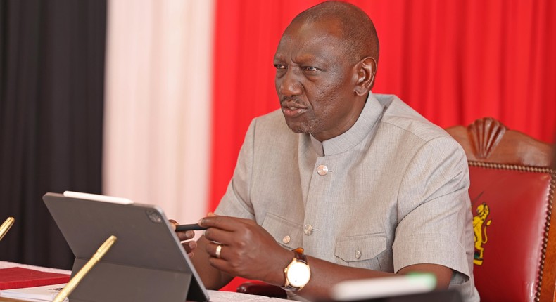 President William Ruto chairs Cabinet meeting at Kisumu State Lodge on October 9, 2023