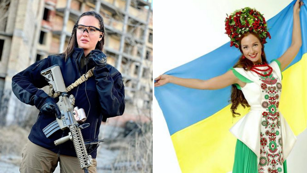 Wojna Rosja-Ukraina. Była Miss Ukrainy broni Kijowa