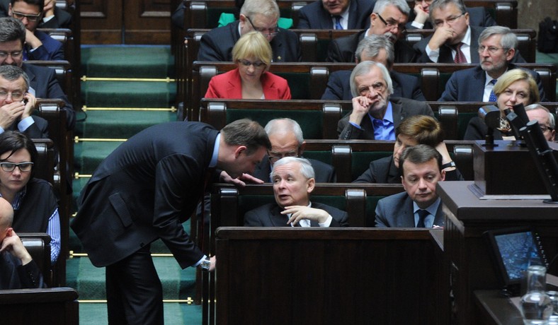 Andrzej Duda (wówczas poseł PiS) i Jarosław Kaczyński, 2012 r.