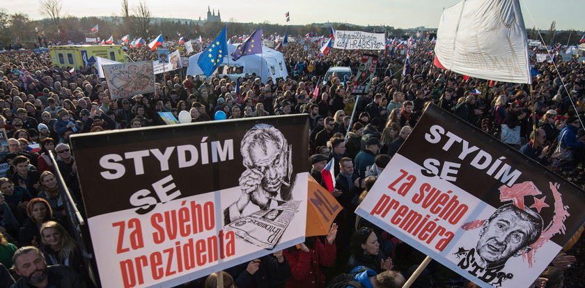 Demonstracja w Pradze. Na ulice wyszło 300 tys. Czechów!