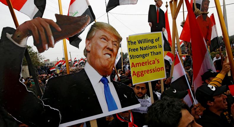 Iraq Trump protest