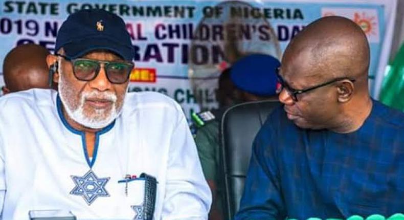 Governor Rotimi Akeredolu and his deputy, Agboola Ajayi have been at each others' throats recently (The Sun)