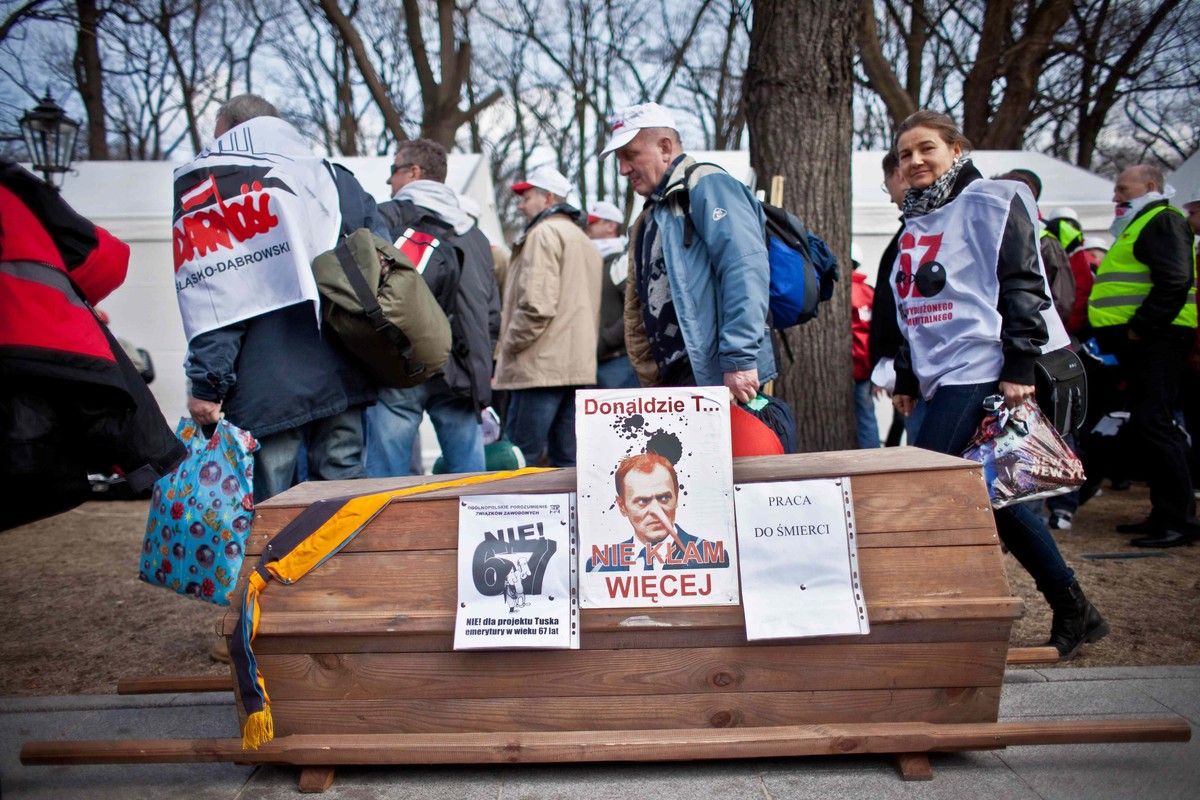 Marcowy protest "Solidarności" przeciwko reformie emerytalnej