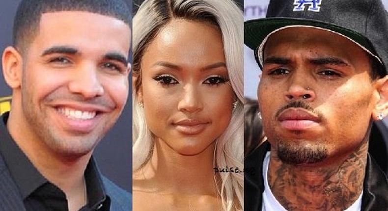 Drake, Karrueche Tran and Chris Brown