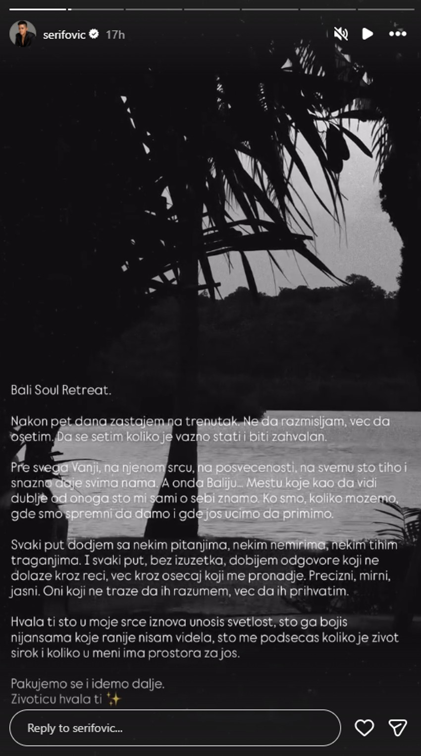 Marija Šerifović, objava