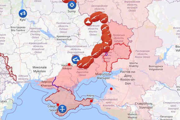 (MAPA) TERITORIJA VEĆA OD SRBIJE I CRNE GORE ODLUČUJE SUDBINU EVROPE! Krvava bitka može da krene u svakom trenutku: Putin je naciljao, a Zelenski ISMEVA KREMLJ