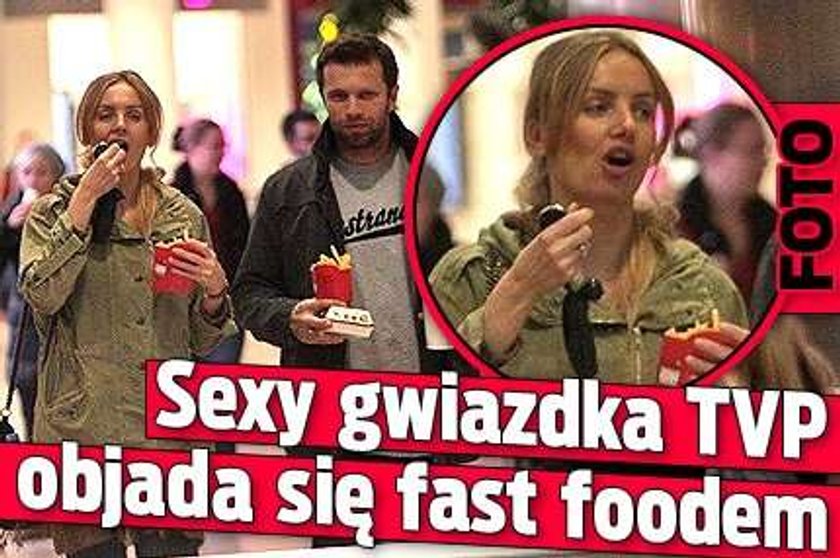 Sexy  gwiazdka TVP objada się fast foodem. FOTO