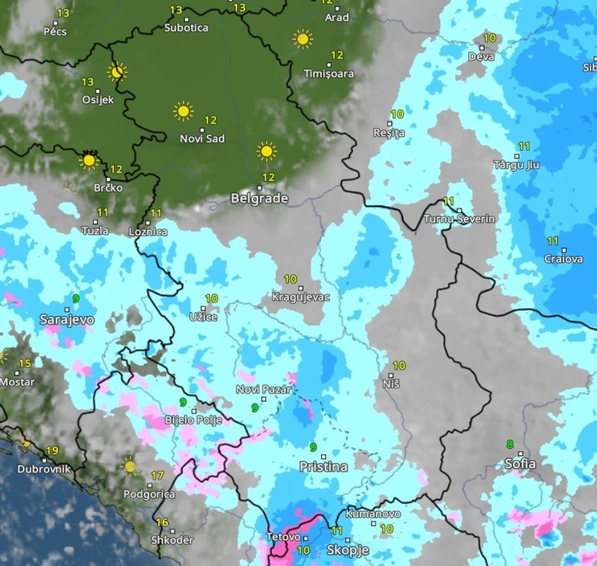 sneg i kiša sutra u 10 sati