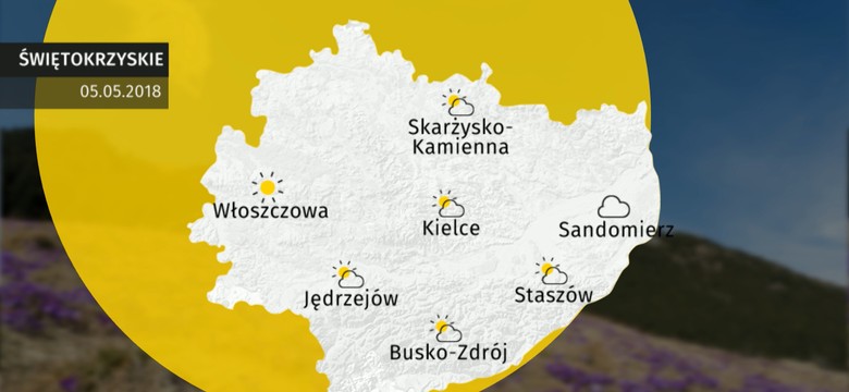 Prognoza pogody dla woj. świętokrzyskiego - 05.05