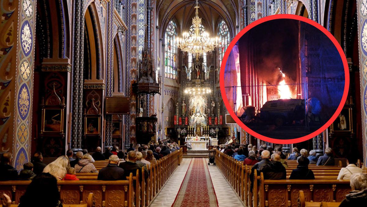 Pożar bazyliki w Dąbrowie Górniczej. Tam doszło do seksualnego skandalu