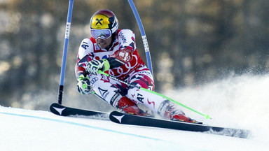 Alpejski PŚ: Marcel Hirscher prowadzi po pierwszym przejeździe slalomu giganta