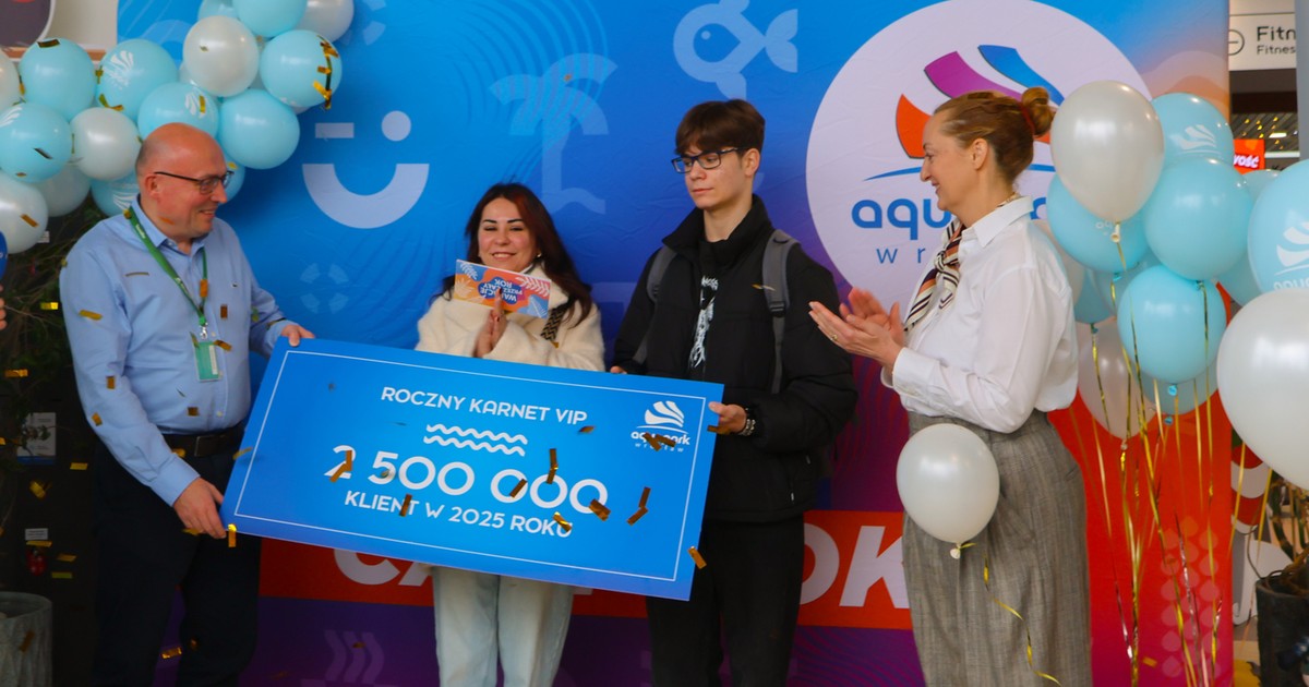 2,5-milionowy gość Aquaparku Wrocław przyjechał z Kołobrzegu! To kolejny rekord odwiedzin