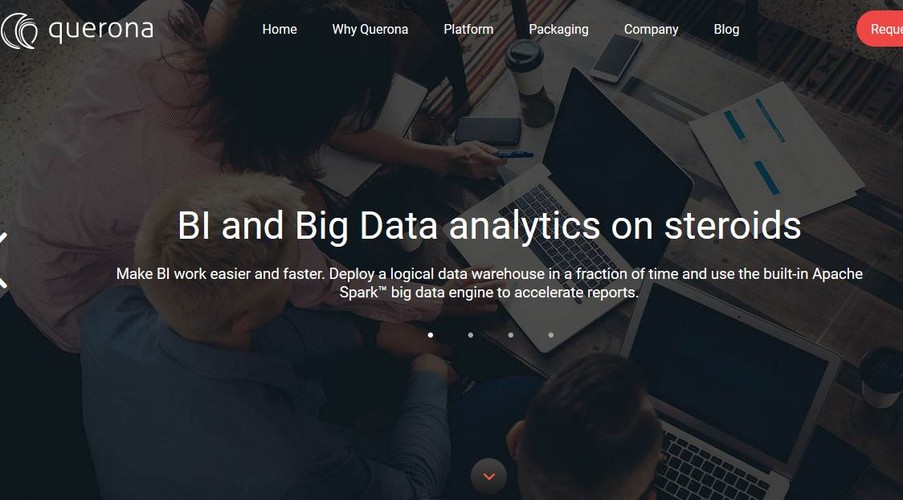 Querona jest produktem z kategorii Logicznych Hurtowni Danych. Zapewnia dostęp z jednego miejsca
do wszystkich danych z systemów księgowych, CRM-ów, platform marketingowych oraz systemów
transakcyjnych. Dane są bezpiecznie udostępniane do wszystkich narzędzi raportowych i analitycznych bez potrzeby instalacji dodatkowych wtyczek. Jako jedyna firma w swojej kategorii, skoncentrowała się na udostępnieniu samoobsługowego interfejsu do podłączania, modelowania i udostępniania danych, czyli funkcjonalności oczekiwanej przez inżynierów danych (Data Scientist) oraz zaawansowanych użytkowników pracujących w departamentach biznesowych. Dzięki tym rozwiązaniom możliwe jest automatyczne wykrywanie i reagowanie na zdarzenia wykryte w danych, skrócenie czasu potrzebnego na rozpoczęcie raportowania i dostęp do dowolnych danych niezależnie od miejsca ich przechowywania.

Produkt ten jest szczególnie przydatny w branży finansowej (banki, ubezpieczenia), detalicznej
dystrybucji (sieci sklepów, sklepy internetowe), firmach produkcyjnych, agencjach marketingowych czy
kancelariach prawnych (wsparcie regulacji RODO).