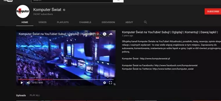 Odblokuj tryb Dark Mode w YouTube