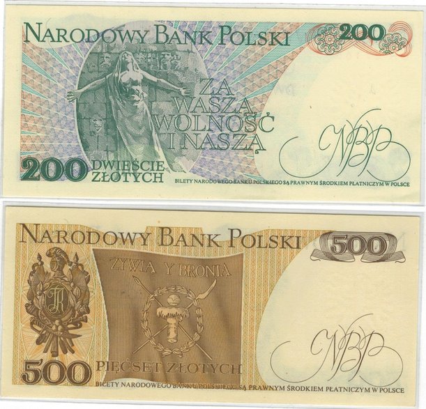 Polskie historyczne banknoty - autor: zbiory Justyny i Damiana Okrętów