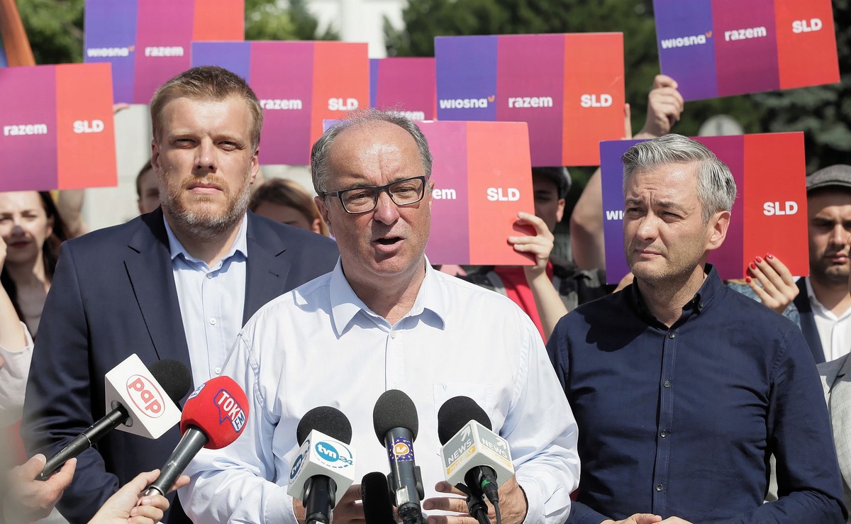 Adrian Zandberg, Włodzimierz Czarzasty i Robert Biedroń