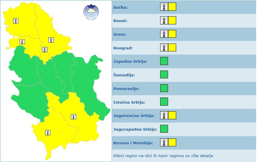 Met4eoalarm za petak