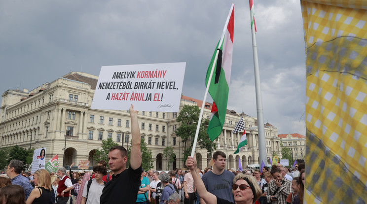 Tüntetés / Fotó: Knap Zoltán