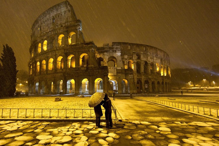 Śnieg w Rzymie